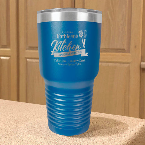 Image of Personalized Stainless Steel Tumbler Grandkids Welcome