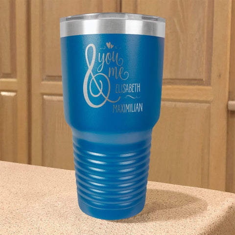 Image of Personalized Stainless Steel Tumbler You And Me Couple