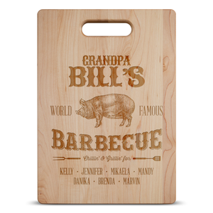 Grandpa's Barbecue Personalized Cutting Board