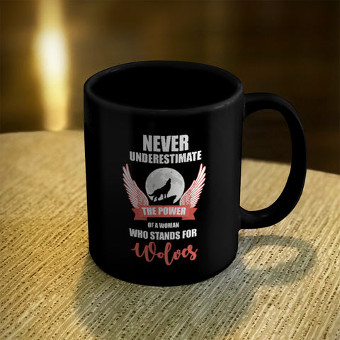 Image of Ceramic Coffee Mug Black Never Underestimate The Power of A Woman