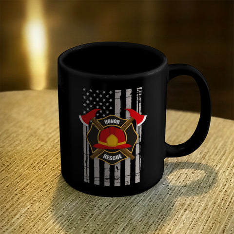 Image of Ceramic Coffee Mug Black Honor Rescue