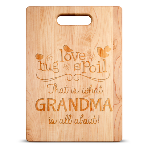 Image of Love Hug Spoil Personalized Maple Cutting Board