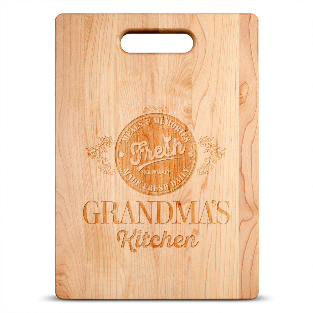 Meals & Memories Personalized Maple Cutting Board