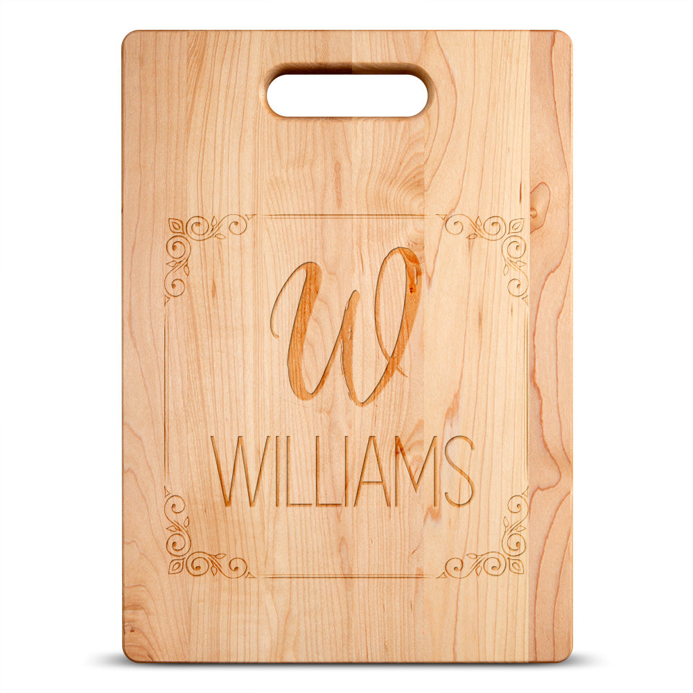 Framed Surname Personalized Maple Cutting Board