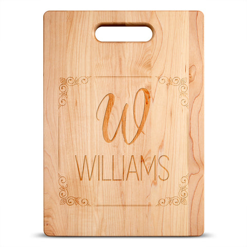 Image of Framed Surname Personalized Maple Cutting Board