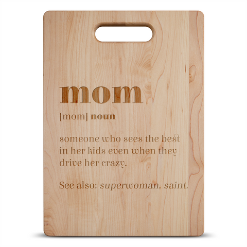 Image of Mom Definition Maple Cutting Board
