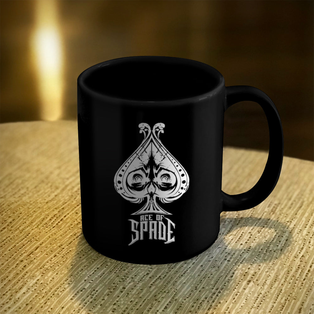 Ceramic Coffee Mug Black Ace Of Spade
