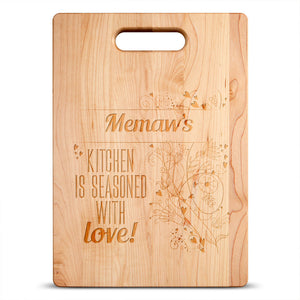 Seasoned With Love Personalized Maple Cutting Board