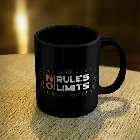 Image of Ceramic Coffee Mug Black No Rules No Limits