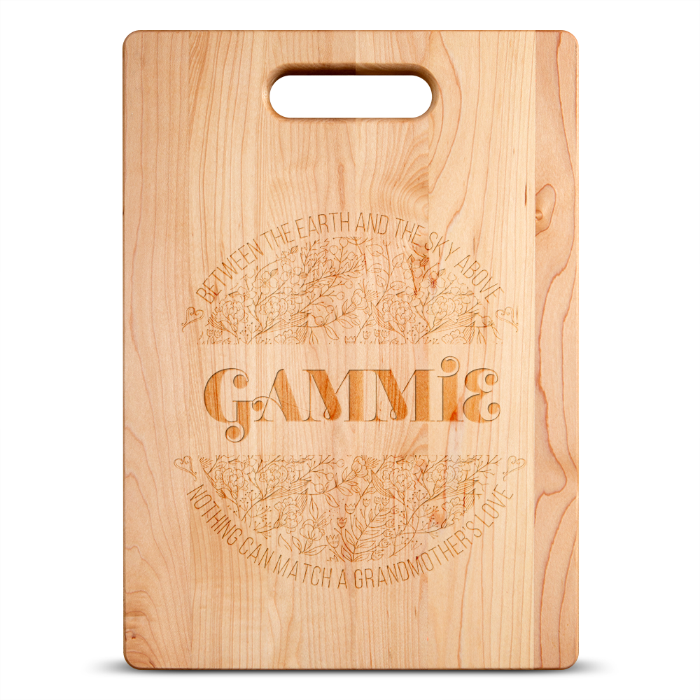 Between the Earth Personalized Maple Cutting Board