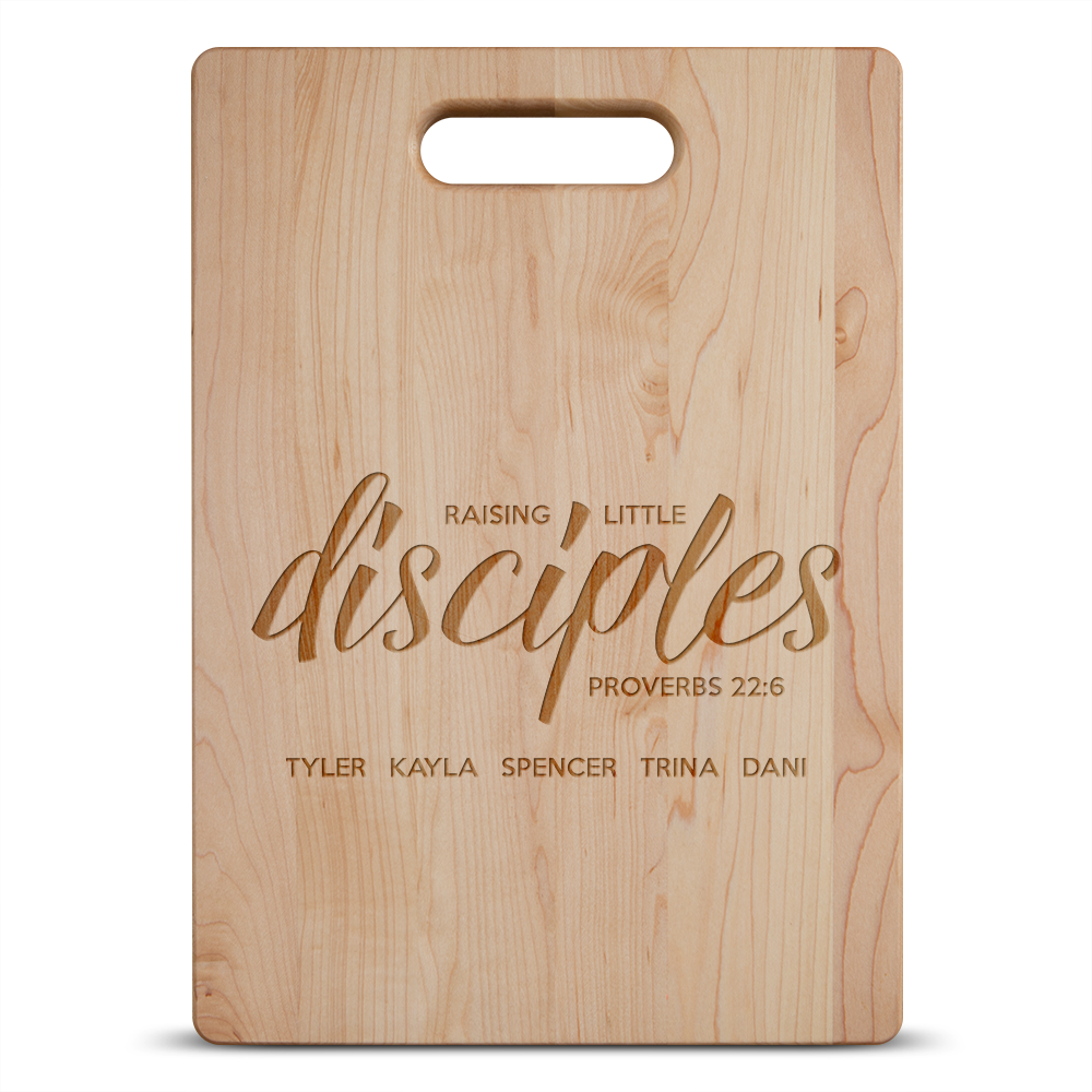 Raising Disciples Personalized Maple Cutting Board