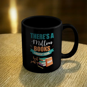 Ceramic Coffee Mug Black Million Books