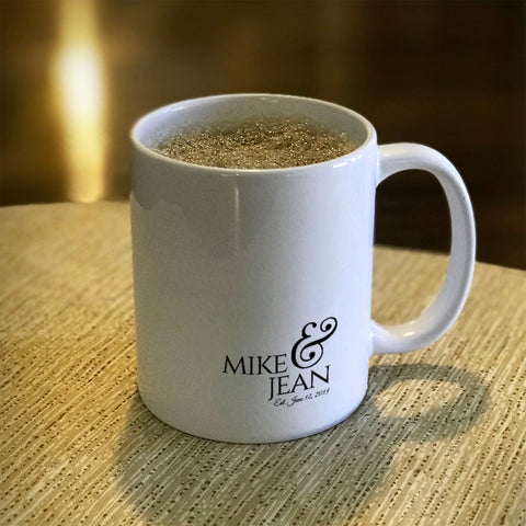 Image of Anniversary Personalized Ceramic Coffee Mug