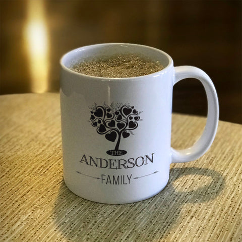 Image of Family Tree Personalized Ceramic Coffee Mug