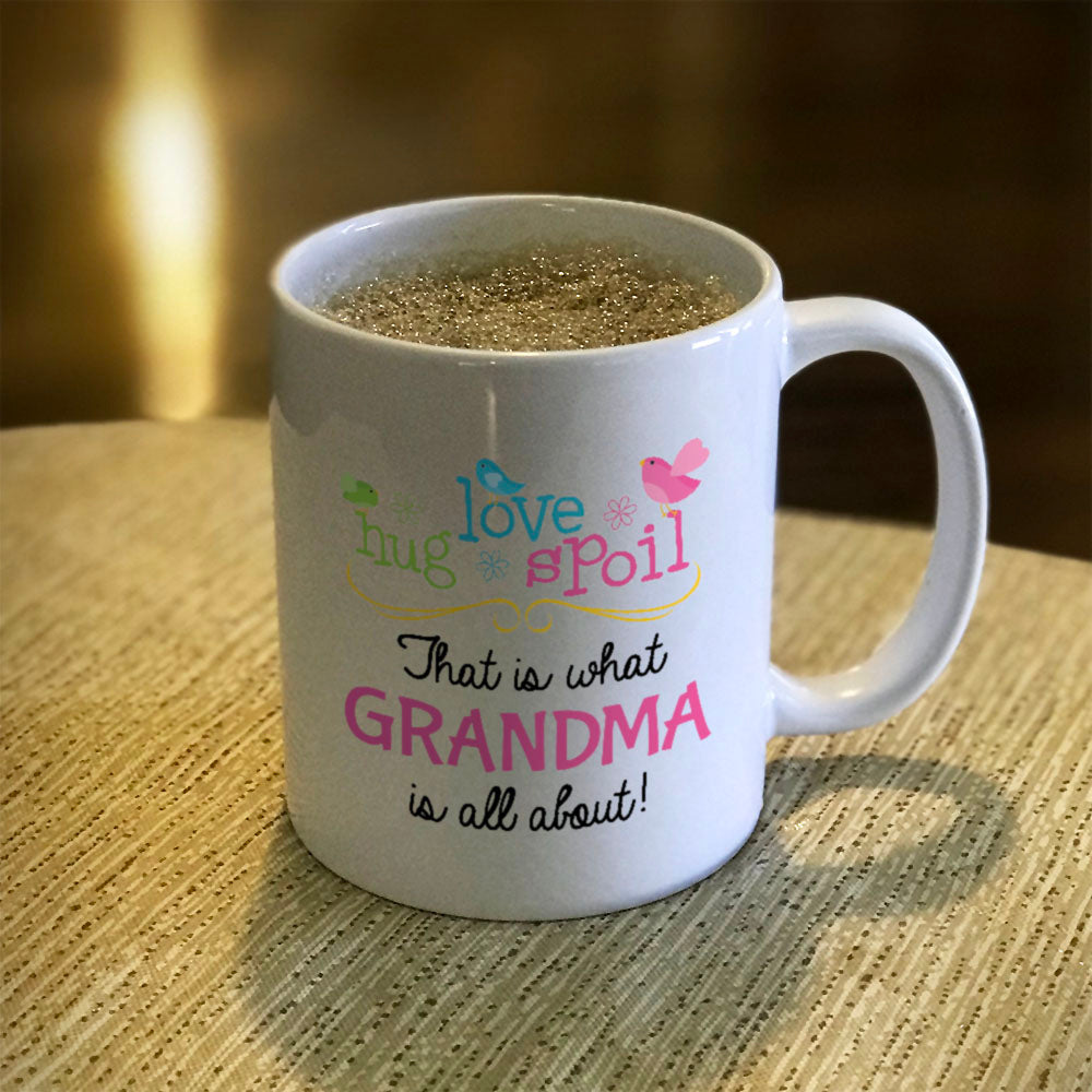 Personalized Ceramic Coffee Mug Love Hug Spoil