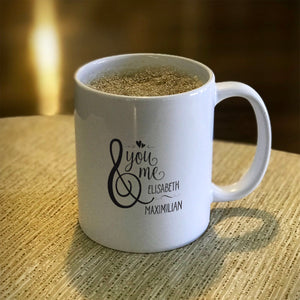 You And Me Personalized Ceramic Coffee Mug
