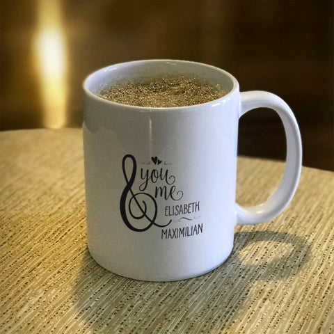 Image of You And Me Personalized Ceramic Coffee Mug