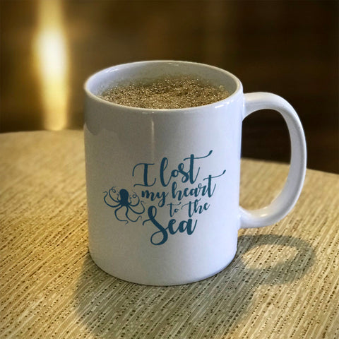 Image of Ceramic Coffee Mug I Lost My Heart To The Sea