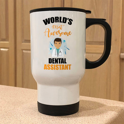 Image of Metal Coffee and Tea Travel Mug Dental Assistant
