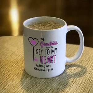 Key To My Heart Personalized Ceramic Coffee Mug