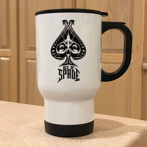 Image of Ace Of Spade Metal Coffee and Tea Travel Mug