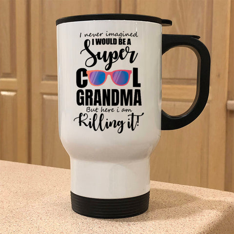 Image of Personalized Metal Coffee and Tea Travel Mug A Super Cool Person