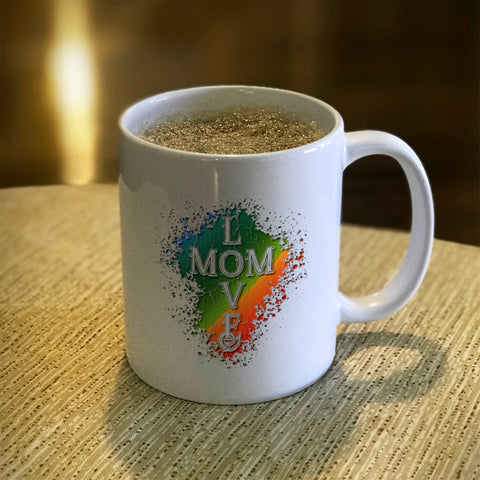 Image of Mom Love Ceramic Coffee Mug