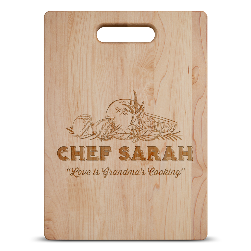 Love is Grandma's Cooking Personalized Cutting Board