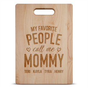 Favorite People Maple Personalized Cutting Board