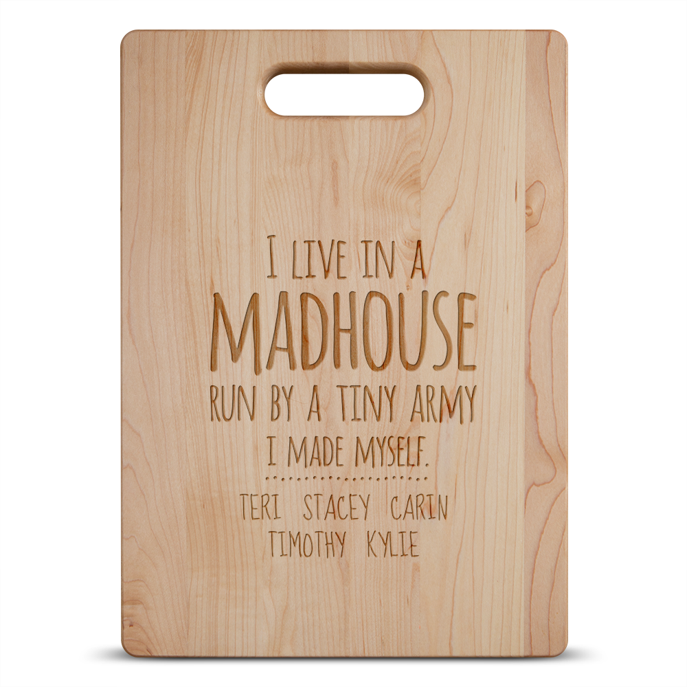 Madhouse Personalized Maple Cutting Board