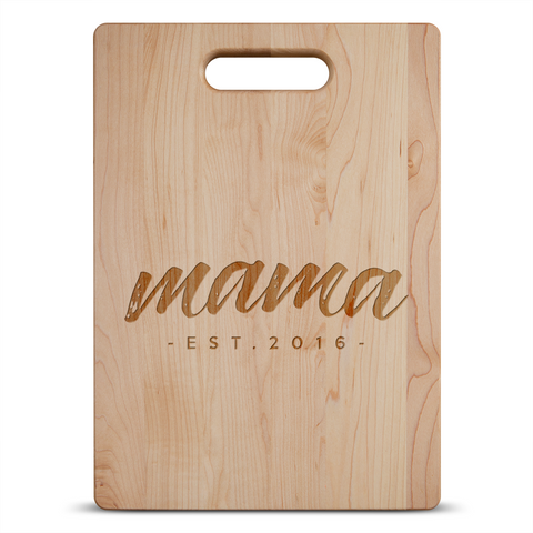 Image of Mama Est Personalized Maple Cutting Board