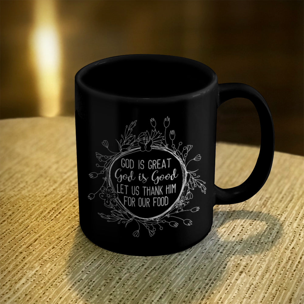 Ceramic Coffee Mug Black God Is Great