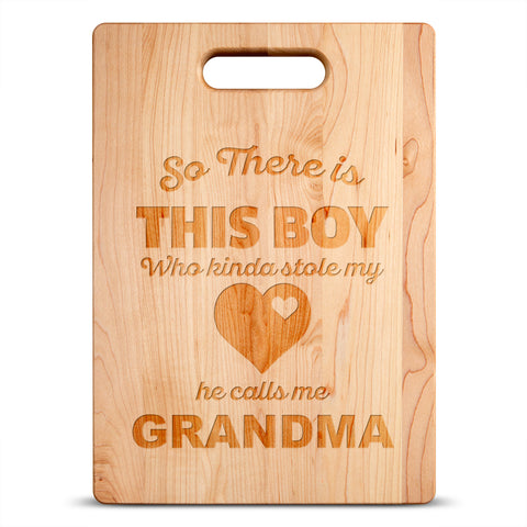 Image of So There Is This Boy Personalized Maple Cutting Board