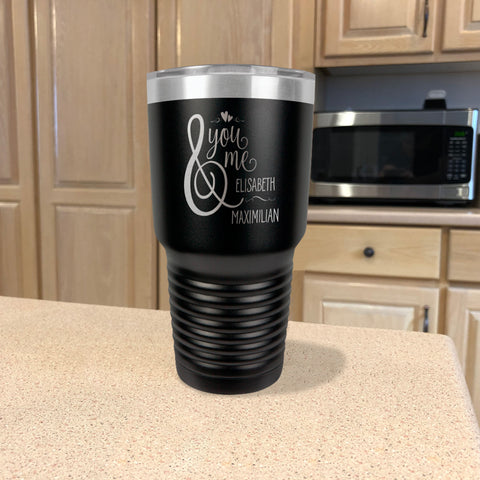 Image of Personalized Stainless Steel Tumbler You And Me Couple