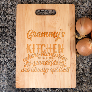 Kitchen Where Memories are Made Personalized Maple Cutting Board