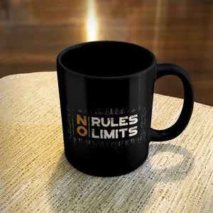 Ceramic Coffee Mug Black No Rules No Limits