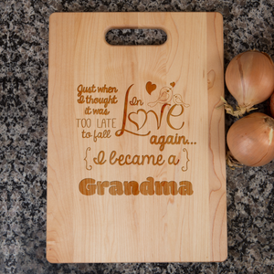 Fall In Love Again Grandma Personalized Cutting Board