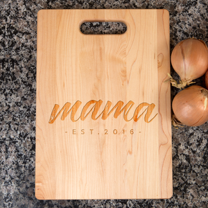 Mama Est Personalized Maple Cutting Board