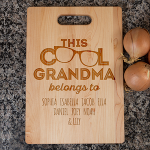 This Cool Grandma Belongs To Personalized Cutting Board