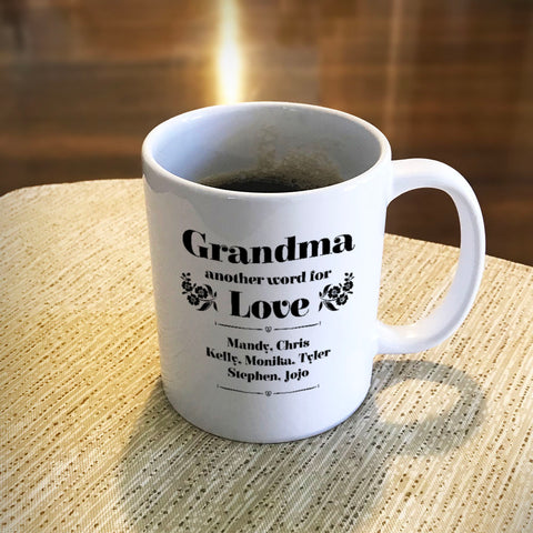 Image of Grandma Another Word For Love Personalized Ceramic Coffee Mug