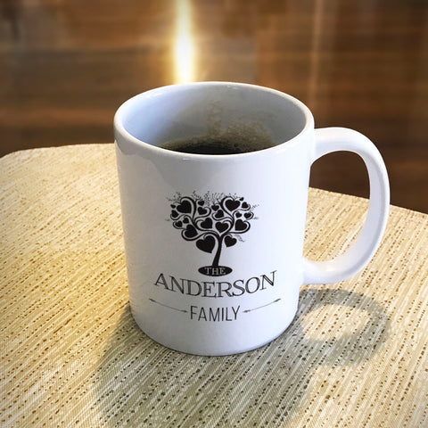 Image of Family Tree Personalized Ceramic Coffee Mug