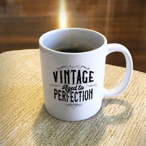 Ceramic Coffee Mug Vintage Aged to Perfection