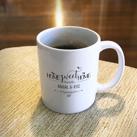 Image of Home Sweet Home Personalized Ceramic Coffee Mug