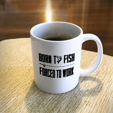 Image of Born To Fish Ceramic Coffee Mug