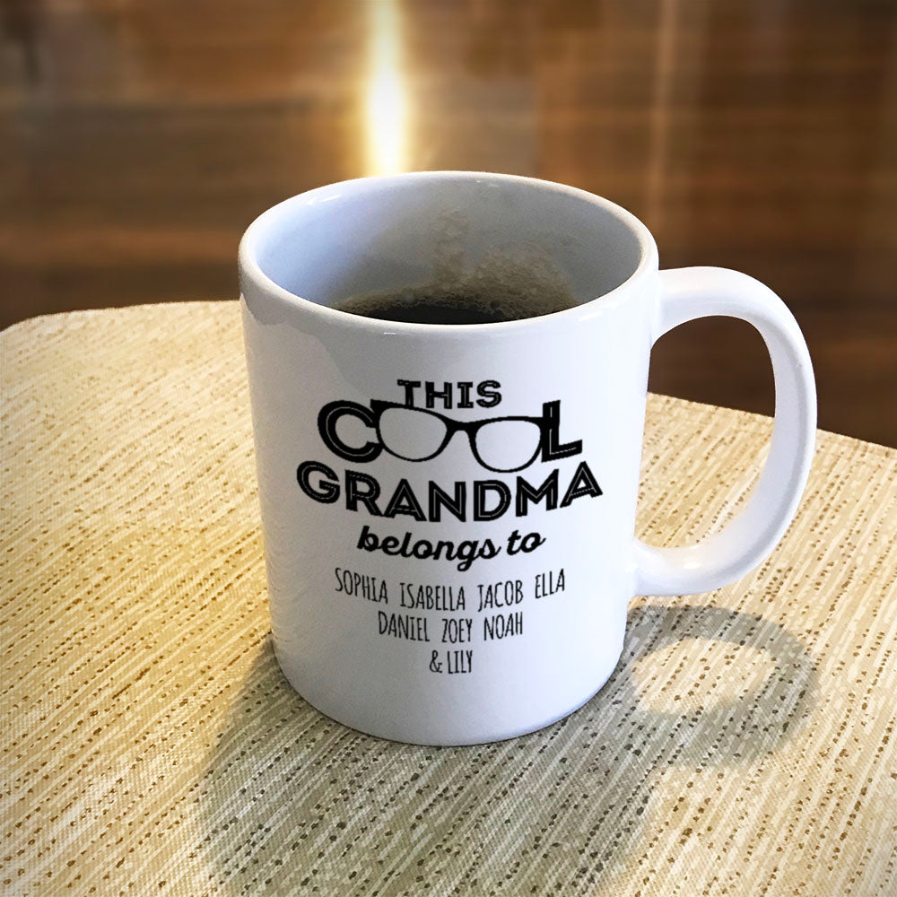 This Cool Grandma Belongs To Personalized Ceramic Coffee Mug
