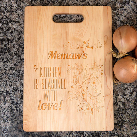 Image of Seasoned With Love Personalized Maple Cutting Board