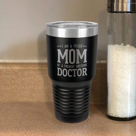 Image of Proud Mom Personalized Stainless Steel Tumbler
