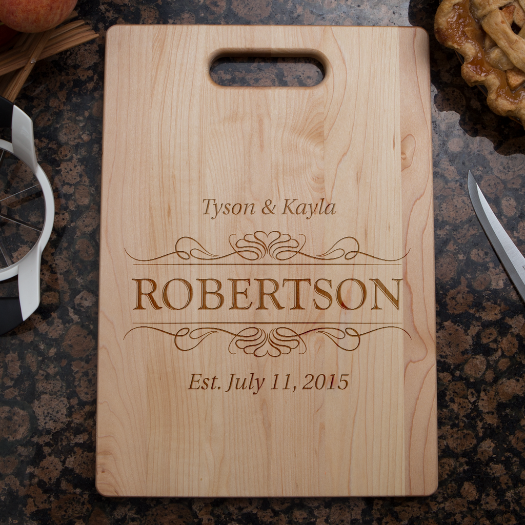 Family EST Personalized Maple Cutting Board