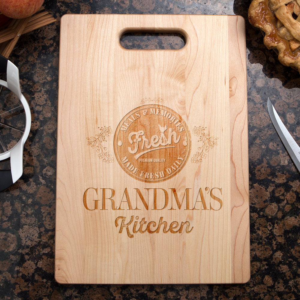 Meals & Memories Personalized Maple Cutting Board