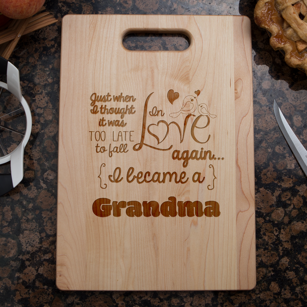 Fall In Love Again Grandma Personalized Cutting Board